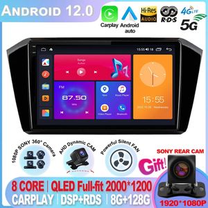 Voor VW Passat B8 2015 - 2020 Android 12 Car Radio Multimedia Player Autoradio GPS Navigatie Wireless CarPlay Qled 4G -2