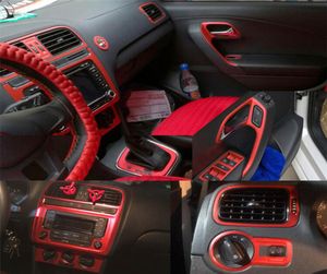 Pour VW Polo MK5 2011-2018 Autocollants de voiture auto-adhésifs 3D 5D Fibre de carbone Vinyle Car autocollants et décalcomanies Accessoires de style voiture1240607