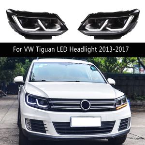 Voor VW Tiguan LED Koplamp Montage 13-17 Auto-onderdelen DRL Dagrijverlichting Streamer Richtingaanwijzer Grootlicht angel Eye Projector Lens