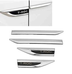 Pour VW TROC 1720 Fender Door Wing Emblème Badge Sticker Troc 2017 2018 2019 2020 T Roc Car Decoration7088791