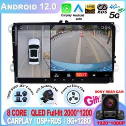 Pour VW/Volkswagen/Golf/Polo/Tiguan/Passat/b7/b6/SEAT/leon/Skoda/Octavia 2Din Android 12 voiture lecteur multimédia Radio GPS écran