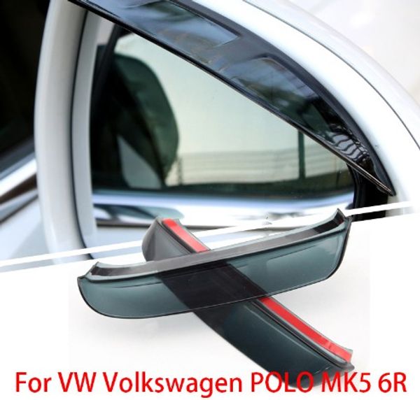 Pour VW Volkswagen POLO MK5 6R 2010-2016 voiture rétroviseur sourcil couvre Flexible Protection étanche à la pluie décoration accessoires