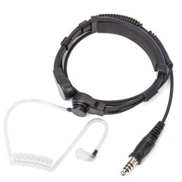 Pour talkie-walkie Radio télescopique tactique Vibration de la gorge micro casque accessoires de haute qualité 240108