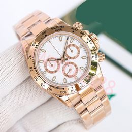Voor horloge AAA-kwaliteit horloge Automatisch mechanisch montre de luxe 40 mm vouwgesp Goud Hardlex Waterdicht Stopwatch luxe mannelijk polshorloge merkhorloges