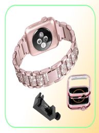 Voor horlogeband 40 mm 44 mm 38 mm 42 mm Women Diamond Band voor Watch Series 4 3 2 1 Iwatch Bracelet Roestvrij stalen band 58938153