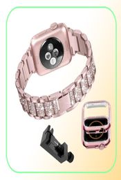 Para pulseira de relógio 40mm 44mm 38mm 42mm feminino pulseira de diamante para relógio série 4 3 2 1 iwatch pulseira de aço inoxidável 53116806