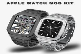 Pour boîtiers de montre de luxe Premium en acier inoxydable AP Kit de Modification étui de protection bracelet couverture iwatch 44mm 45mm6287570