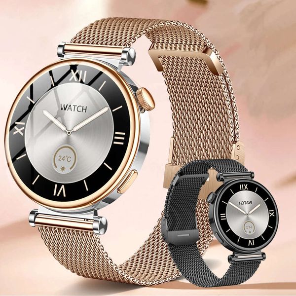 Para ver GT4 New Fashion Women Smart Watch Compass NFC AMOLED 360*360 HD Sports Watches IP68 Waterproof BT Call Smartwatch