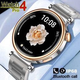 Para ver GT4 New Fashion Women Smartwatch AMOLED 360*360 HD IP68 Sportsport Sport Watches Bluetooth Llama Heart Wapatch