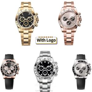 Para reloj Hombres rlx reloj falso Automático Mecánico montre de luxe 40 mm Hebilla plegable Oro Hardlex Cronómetro impermeable Reloj de pulsera masculino de lujo Relojes de marca