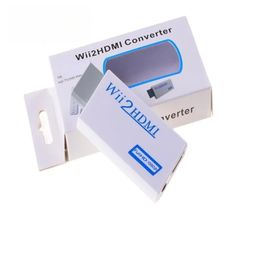 Pour convertisseur compatible HDMI à HDMI Full HD 720p 1080p 3,5 mm audio Adaptateur compatible Wii2HDMI pour l'affichage du moniteur HDTV PC