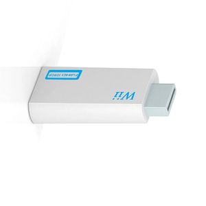 Para el convertidor compatible con Wii a HDMI HD 1080p 3.5 mm de audio Wii2HDMI Adaptador compatible para PC HDTV Monitor Pantalla