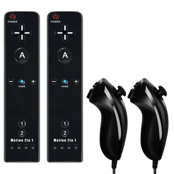 Pour wiiwii u joystick 2 dans 1 contrôleur réglez le gamepad à distance sans fil Motion Plus avec le jeu vidéo de cas en silicone 231221