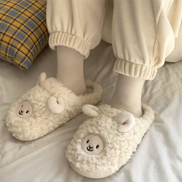 Pour les femmes en coton et mignon comwarm hommes dessin animé automne et hiver chaud en fausse fur