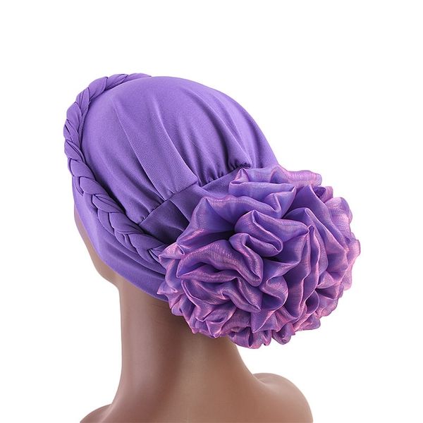 Chapeau à grande fleur pour femmes, accessoires pour cheveux, foulard musulman, casquette de chimiothérapie, bandeau coloré, couvre-chef à la mode, offre spéciale
