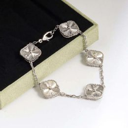 Voor vrouwen Sterling Sier Charm 2 Sided Inlaid Onyx Jade Chalcedony Damesontwerper Fijn Bracelet Jewelry Daily Gift JFHVDR520