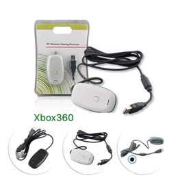 Récepteur de jeu sans fil pour contrôleur Xbox 360, adaptateur de jeu avec poignée sans fil pour Microsoft XBO X360