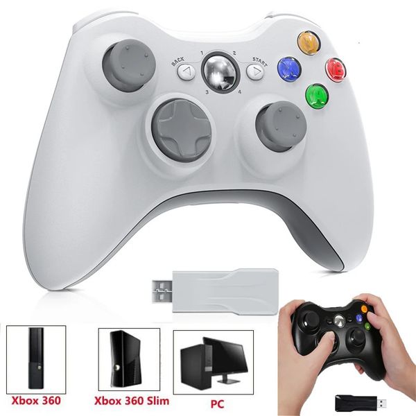 Pour Xbox 360/Slim/Elite/Winodow manette de jeu vidéo sans fil/filaire 2.4G contrôleur de jeu PC 6 axes Joystick double Vibration 240115