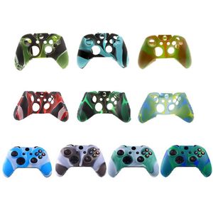 Voor Xbox One S X Controller Case Zachte Siliconen Gevallen Comfortabele Gamepad Skin Printing Rubber Joystick Cover 10 Kleuren Ship352P