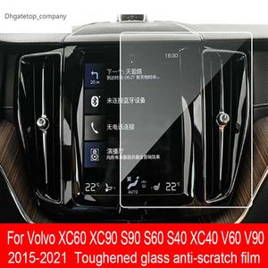 Pour XC60 XC90 XC40 S90 S60 S40 V60 V90 2015-2021 écran de Navigation GPS de voiture film de protection en verre trempé autocollant intérieur