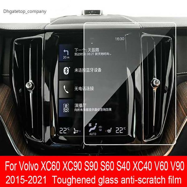 Para XC60 XC90 XC40 S90 S60 S40 V60 V90 2015-2021Car pantalla de navegación GPS película protectora de vidrio templado pegatina Interior