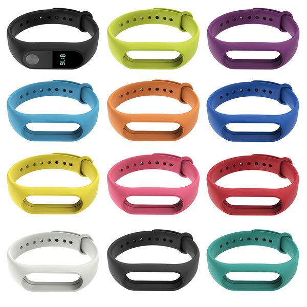 Pour Xiao mi Mi Band 2 Sport Bracelet Montre Silicone Bracelets Poignet Bracelets Fit Xiaomi MiBands 2 Accessoires Bracelet Miband Bretelles