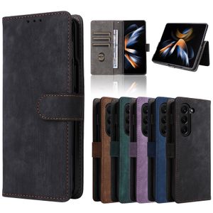 Portefeuille en cuir pour Samsung Galaxy Z Fold 4 3 2 Fold3 Fold5 Case Flip Book Credit Card RFID Protection Cover