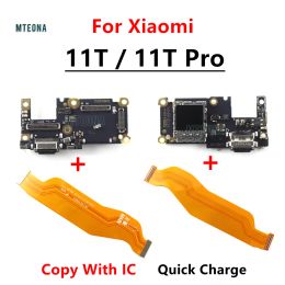 Pour Xiaomi 11T / 11T Pro USB CONCRARGE CONNECTURE CONNECTION PORT PORT CARTE DE SIM Câble Flex