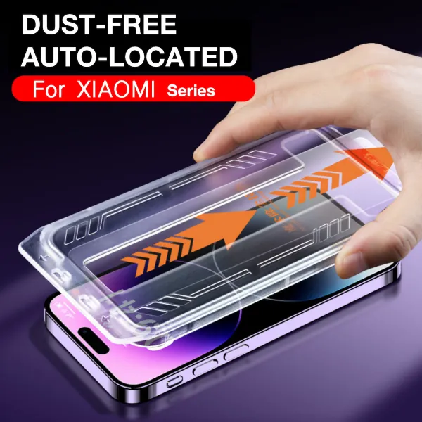 Protectores de pantalla para XIAOMI 13 12t 10 9 9t 10t 11i Pro Lite CC9 FOCO3 X3 I T Vidrio templado Película protectora sin polvo Fácil instalación Kit de eliminación de polvo automático