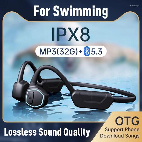 Pour Xiaomi écouteurs à Conduction osseuse Bluetooth sans fil IPX8 étanche lecteur MP3 casque Hifi avec micro casque de natation