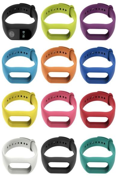 Pour Xiaomi Mi Band 2 Bracelet Bracelet Miband 2 Bracelet en Silicone coloré Bracelet de remplacement bande intelligente accessoires 2325187