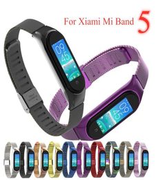 Pour Xiaomi Mi Band 5 bracelets en métal Bracelet en acier inoxydable pour Mi band 5 sangle Correa Miband 5 bracelets Pulsera2027053