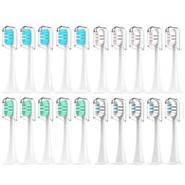 Para Xiaomi Mijia T300T500T700 Cabezales de cepillo de dientes eléctricos sónicos Boquillas de repuesto reemplazables 4 colores con tapas antipolvo 420 piezas 240325