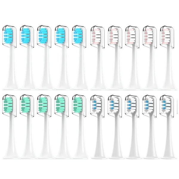 Têtes de brosse à dents électrique sonique, pour xiaomi Mijia T300T500T700, buses de recharge remplaçables, 4 couleurs avec capuchons anti-poussière, 420 pièces, 240325