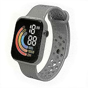 Pour Xiaomi nouvelle montre intelligente hommes femmes Smartwatch LED horloge montre étanche sans fil charge Silicone numérique Sport montre A389