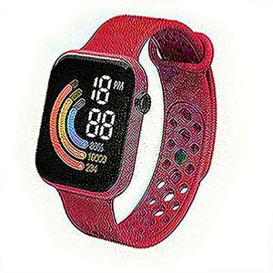 Para Xiaomi nuevo reloj inteligente hombres mujeres reloj inteligente LED reloj impermeable carga inalámbrica silicona reloj deportivo Digital A464