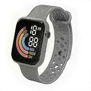 Pour Xiaomi nouvelle montre intelligente hommes femmes Smartwatch LED horloge montre étanche sans fil charge Silicone numérique Sport montre B305