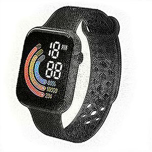 Para Xiaomi nuevo reloj inteligente hombres mujeres reloj inteligente LED reloj impermeable carga inalámbrica silicona reloj deportivo Digital B200