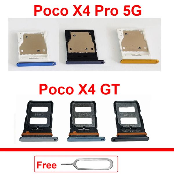 Pour Xiaomi POCO X4 GT X4 Pro 5G SIM Carte Tray Carte SIM Slot Carte Reader Pièces de remplacement