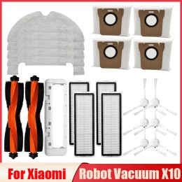 Pour Xiaomi Robot Vacuum x10 Robotic aspim Cleaner HEPA Filtre Mop Tissu Rags à poussière Sacs de remplacement latérale Rouleau Pièces