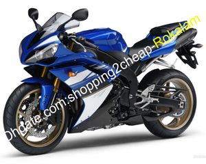 Pour Yamaha Cowling Set YZF R1 YZF1000 1000 07 08 YZFR1 2007 2008 Kit de carénage ABS bleu blanc noir (moulage par injection)