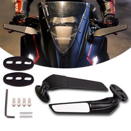 Para Yamaha YZF FZ6R R25 R125 R15 V3 R65 LE Motocicleta Modificado de ala modificada Viento retrovisor giratorio ajustable Mirror