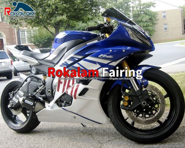 Para Yamaha YZF R6 YZF-R6 2006 2007 Carrocerías YZF 600 YZF600 06 07 Cubiertas de plástico Carenados (moldeo por inyección)