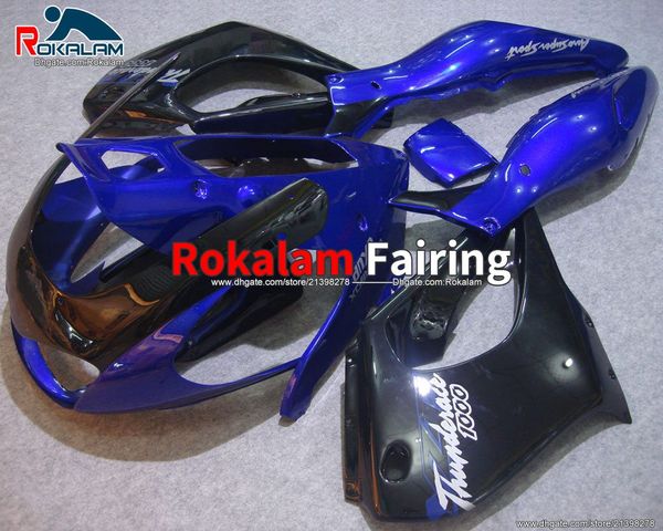 Pour Yamaha YZF1000R 01 02 03 04 05 1997-2007 Carénages YZF 1000R YZF 1000 R Thunderace 97-07 Bleu Noir Couverture de carrosserie de moto