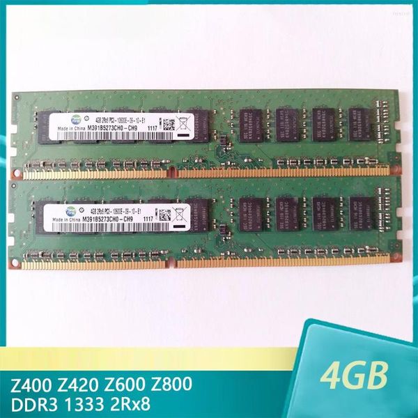 Para Z400 Z420 Z600 Z800 DDR3 4G 4GB 1333 2Rx8 UDIMM ECC Servidor Memoria Envío rápido Alta calidad