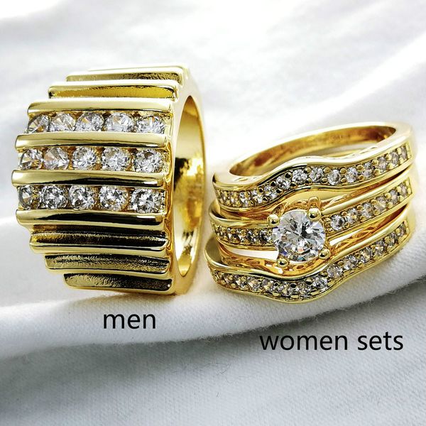 Juego de anillos Force Claw con circonita para hombre y mujer, conjunto de anillos para boda, pareja, hombres, talla 8 a 15, mujeres, talla 5 a 10 R117,R179