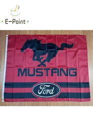 Ford Mustang – drapeau de voiture rouge, 35 pieds, 90cm, 150cm, en Polyester, bannière de décoration volante, pour la maison, le jardin, cadeaux festifs, 3263019