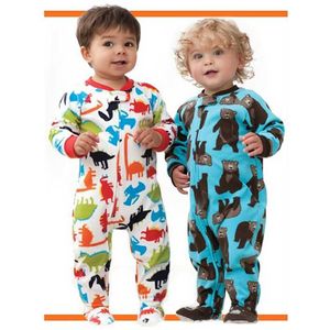 Buitenlandse merknaam Hoogwaardige jongens en meisjes fleece met voet stuk klimmen kleding Leotard romper warme pyjama tracksuit 211011