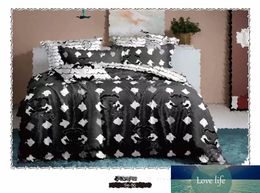 Buitenlandse handel, grensoverschrijdende Europese en Amerikaanse modemerk Vierdelige quilt Cover beddenbeddenbedding Designer Luxe geborsteld kit