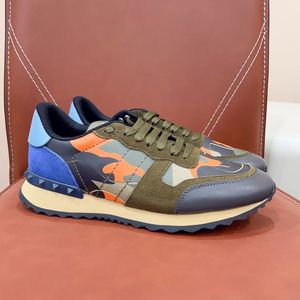 Commerce extérieur Marque De Luxe VT Camo Chaussures De Sport Pour Hommes Haute Édition Rivetée Semelle Épaisse En Cuir Véritable Mode Casual À Lacets Couleur Correspondant Chaussures De Mode